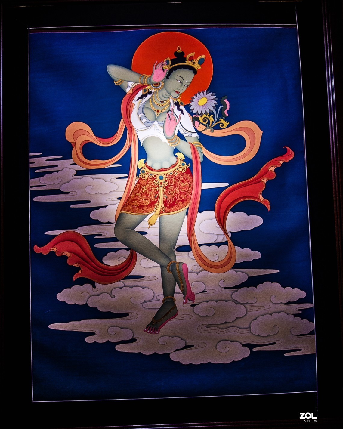 拉萨市罗布林卡公园唐卡拍摄