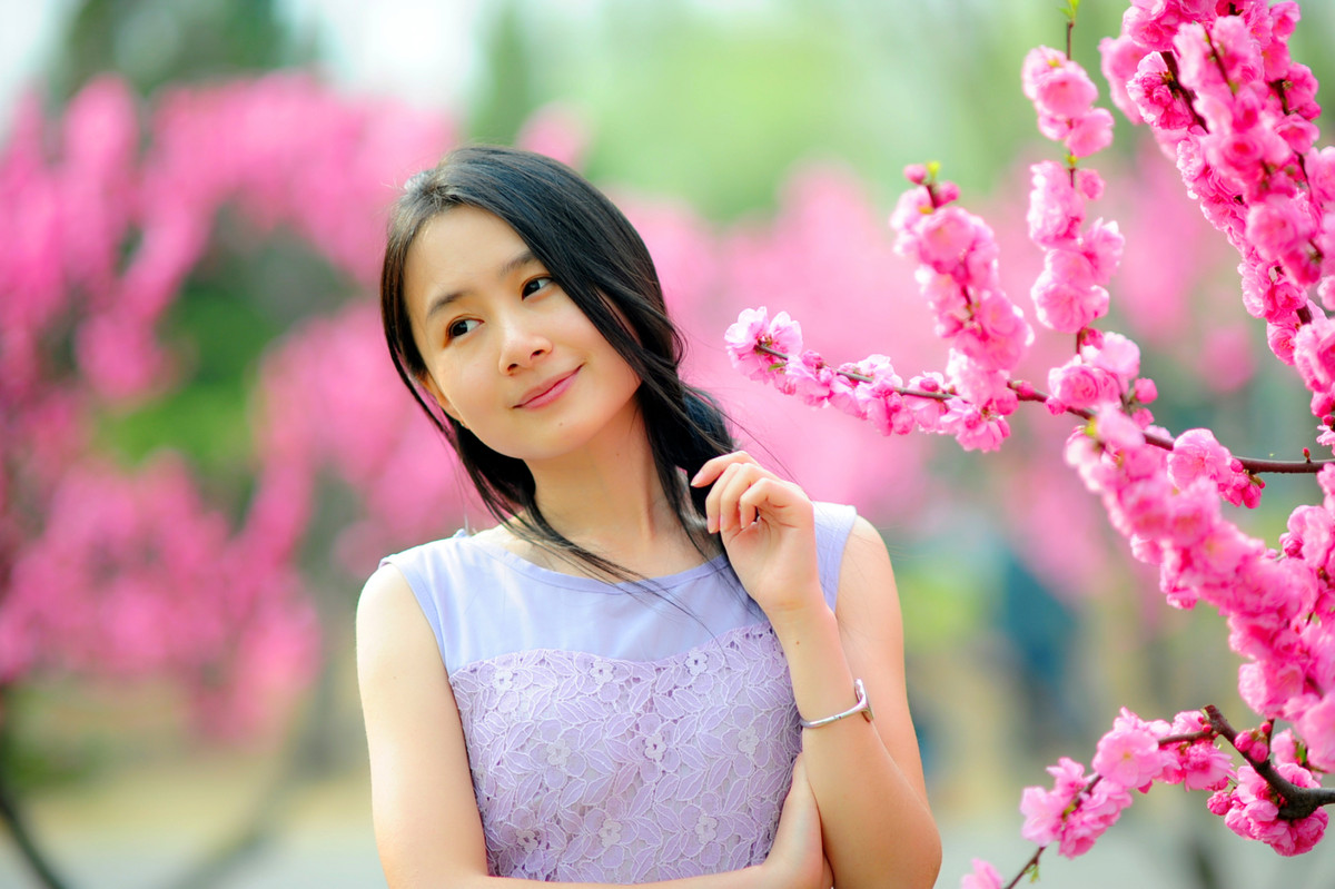 红色力量摄影博客2015浪漫北京的春天桃花盛开的季节小演员车模美女