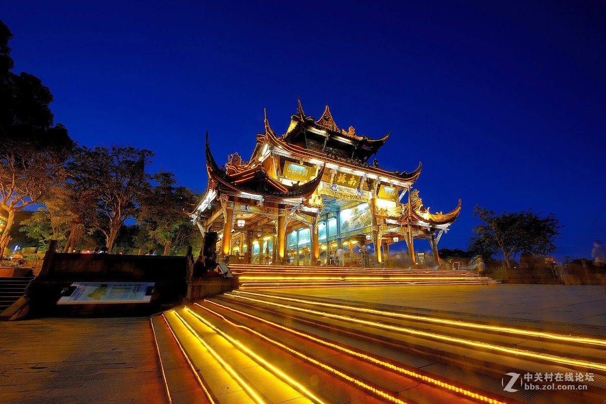 都江堰南桥夜景