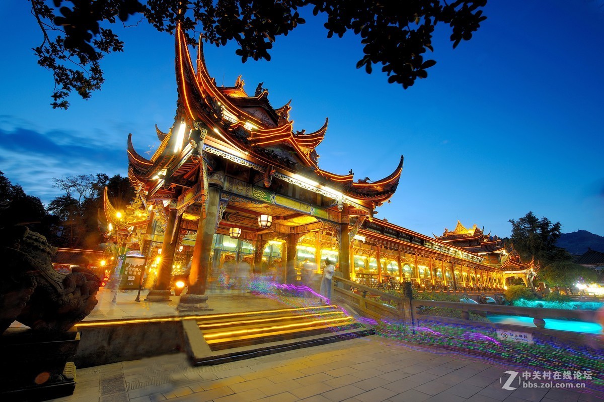 都江堰南桥夜景