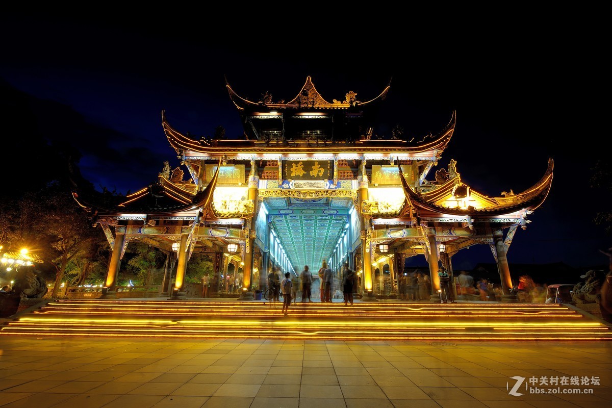 都江堰南桥夜景