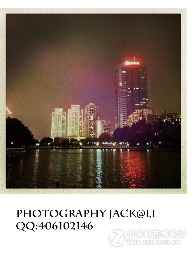 2015-1-28深圳夜晚跑跑步手机直接出片。