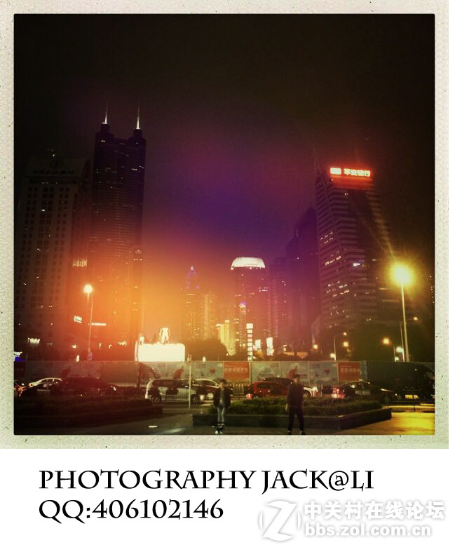 2015-1-28深圳夜晚跑跑步手机直接出片。