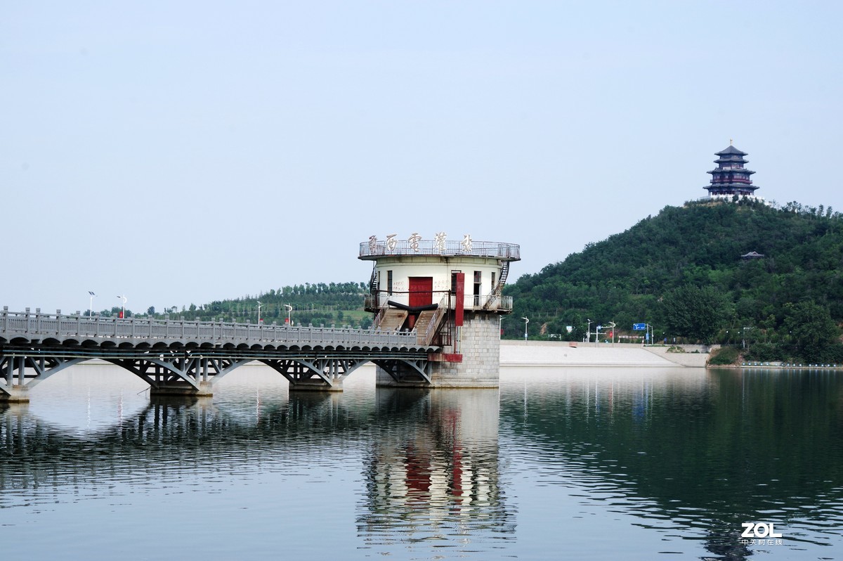 淄博淄川留仙湖、文昌湖湖边即景