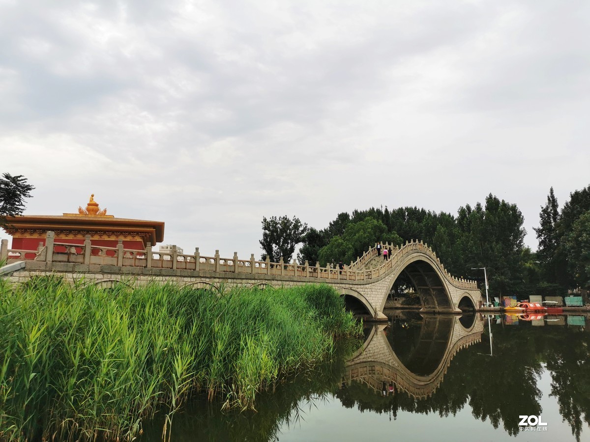 淄博淄川留仙湖、文昌湖湖边即景