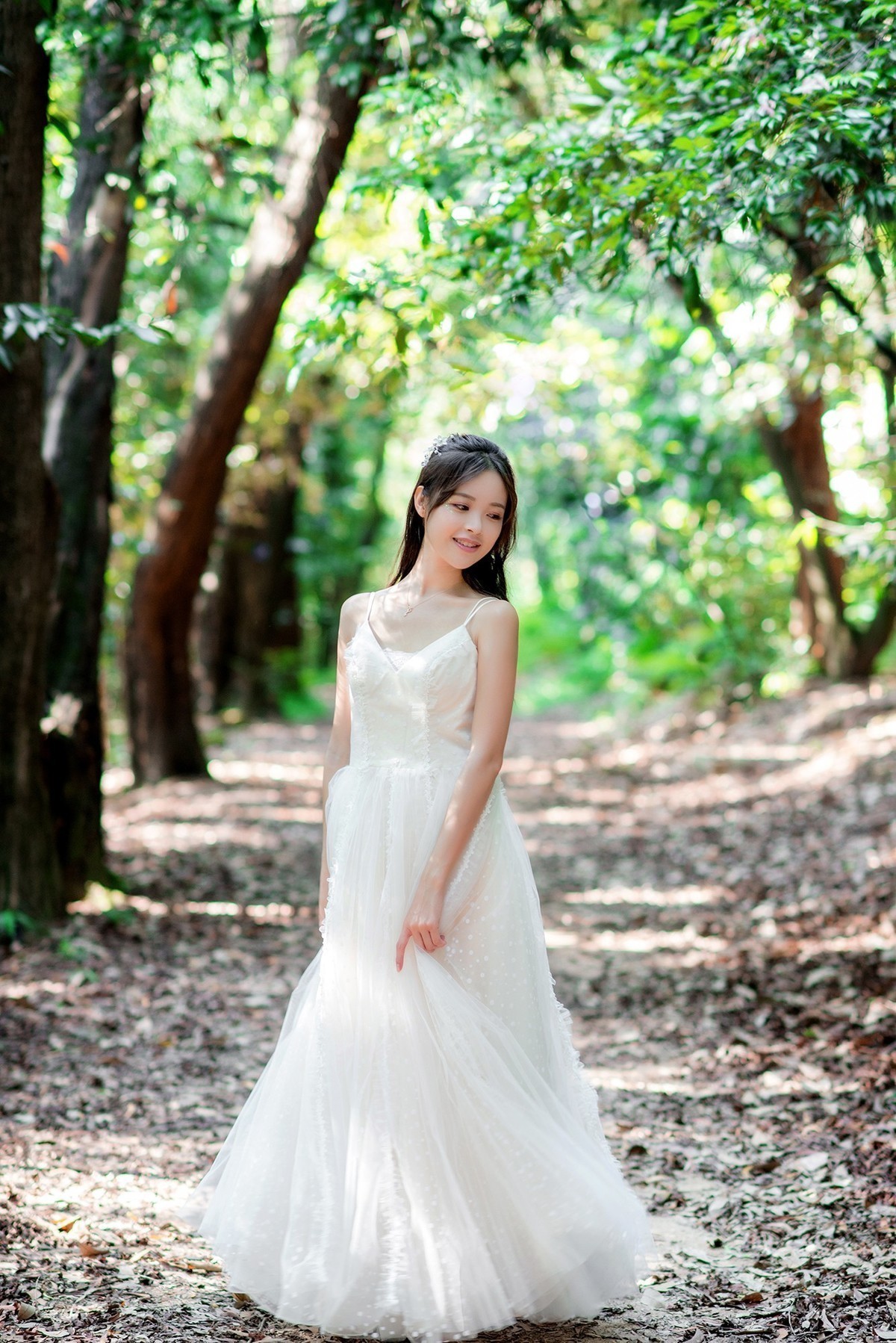 森系，轻纱裙写真。