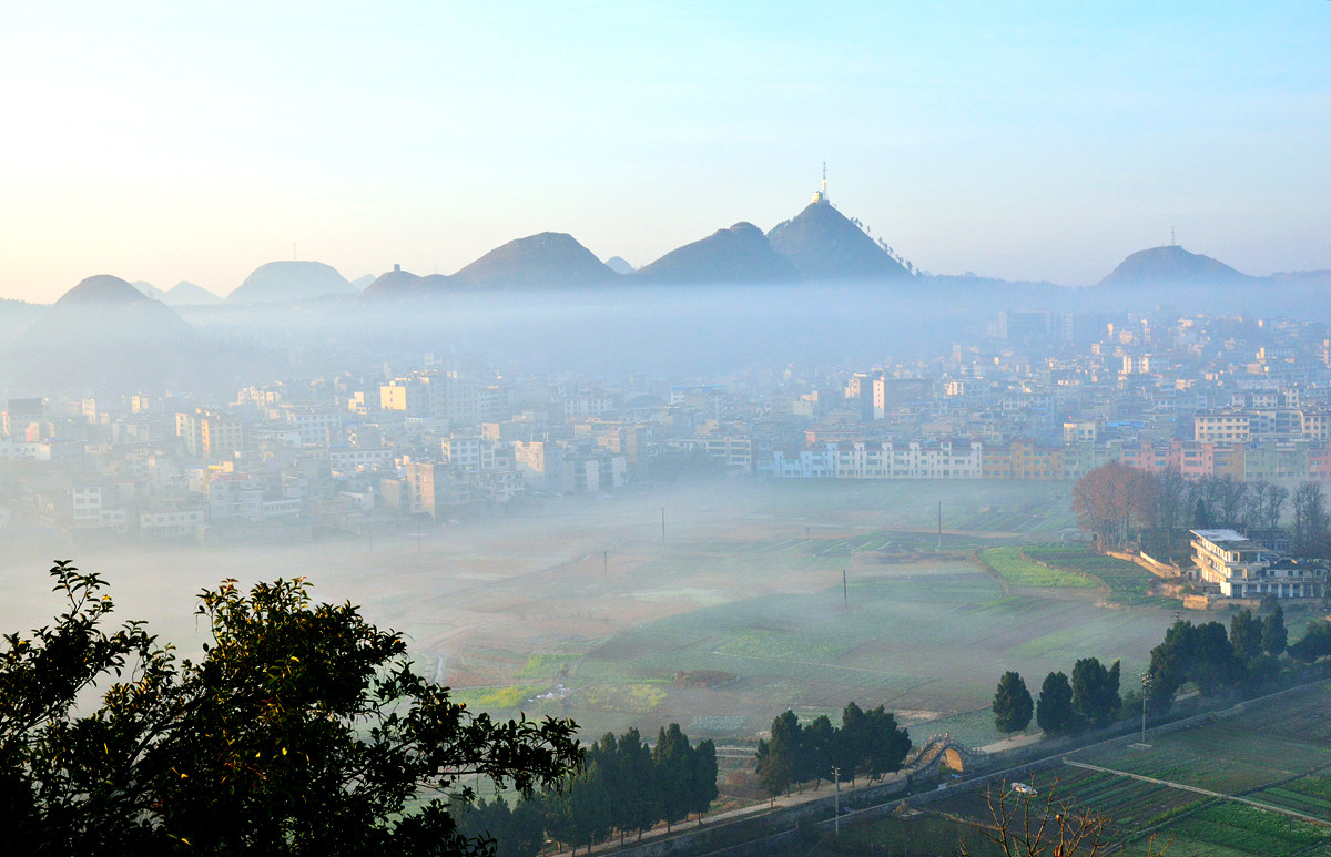 #寻找尼康镜头中的最美中国#家乡风景之《雾锁龙城》