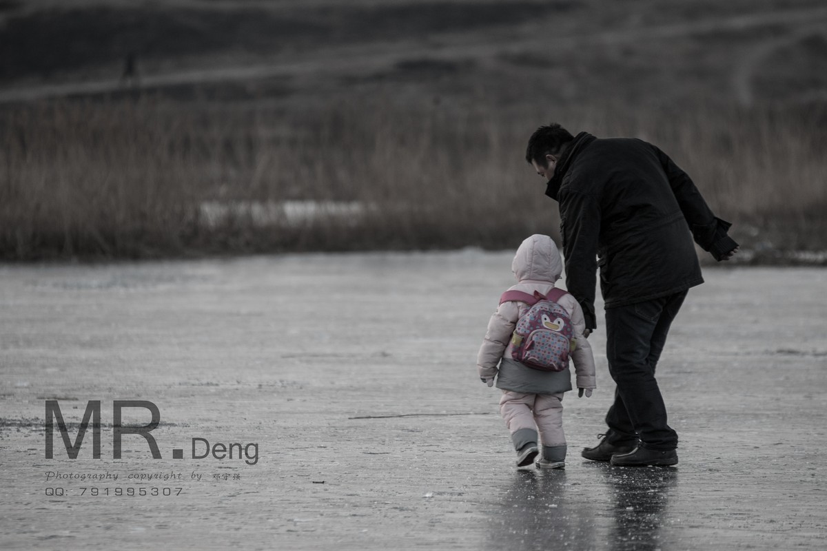 北京潮白河溜冰抓拍