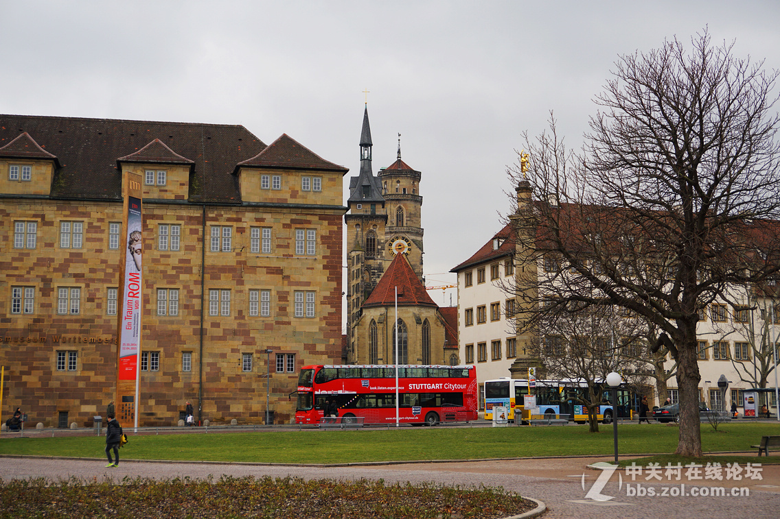 斯图加特街景及皇宫