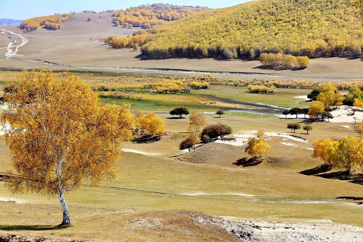 #大摄影佳# 自驾车穿越乌兰布统，欣赏沿途美景。