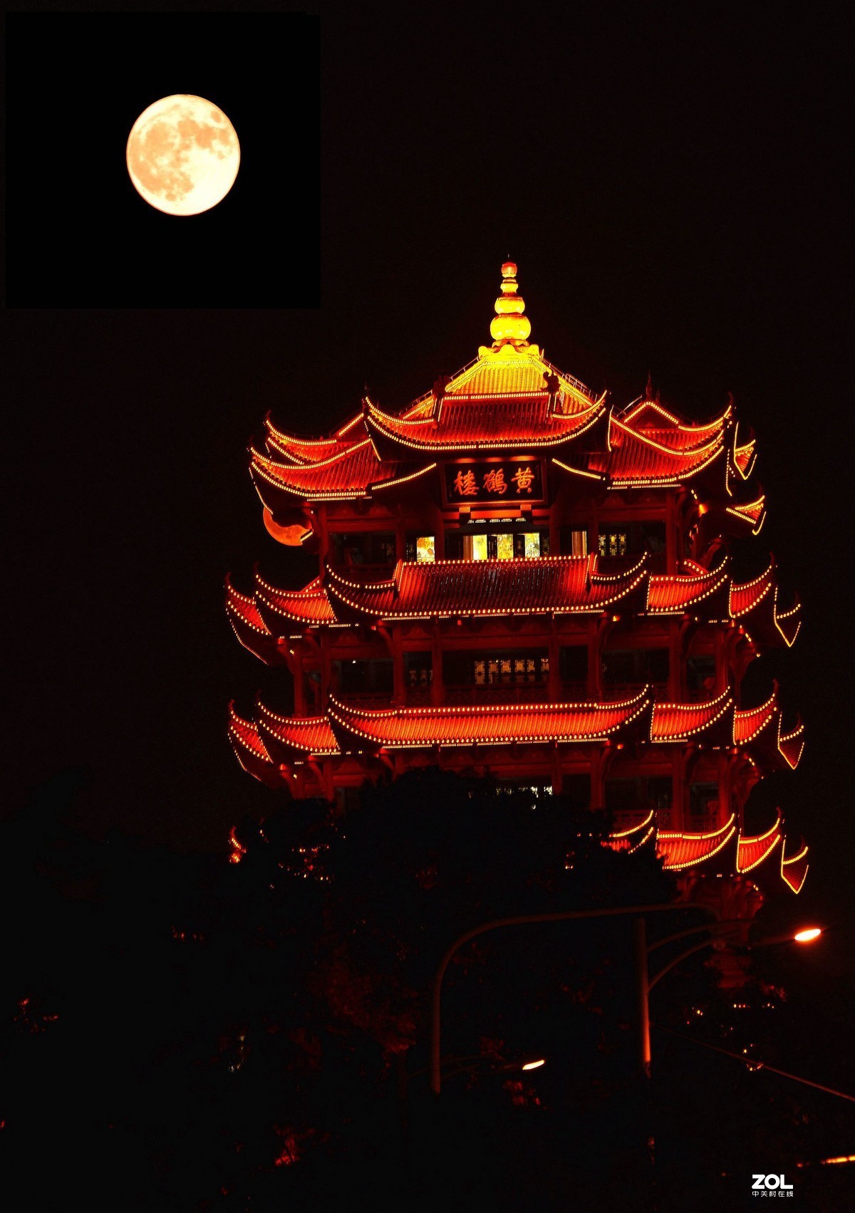 明月高照黄鹤楼