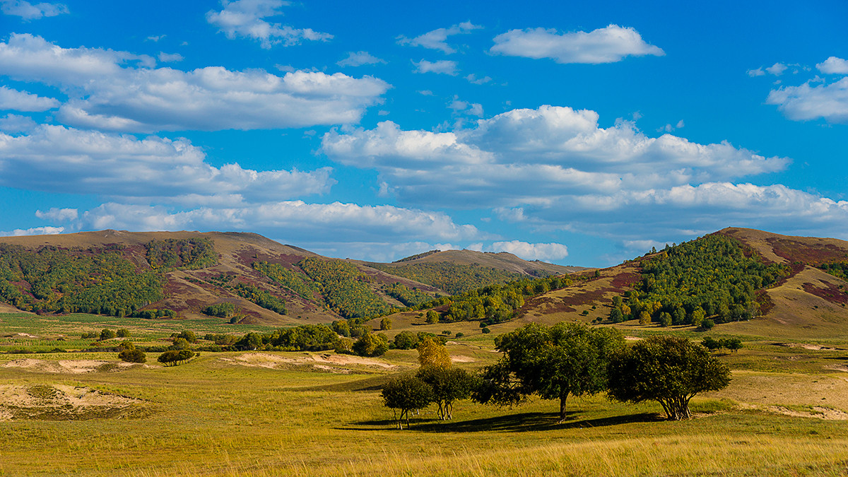 笑婆婆坝上行----蓝蓝的天上白云飘