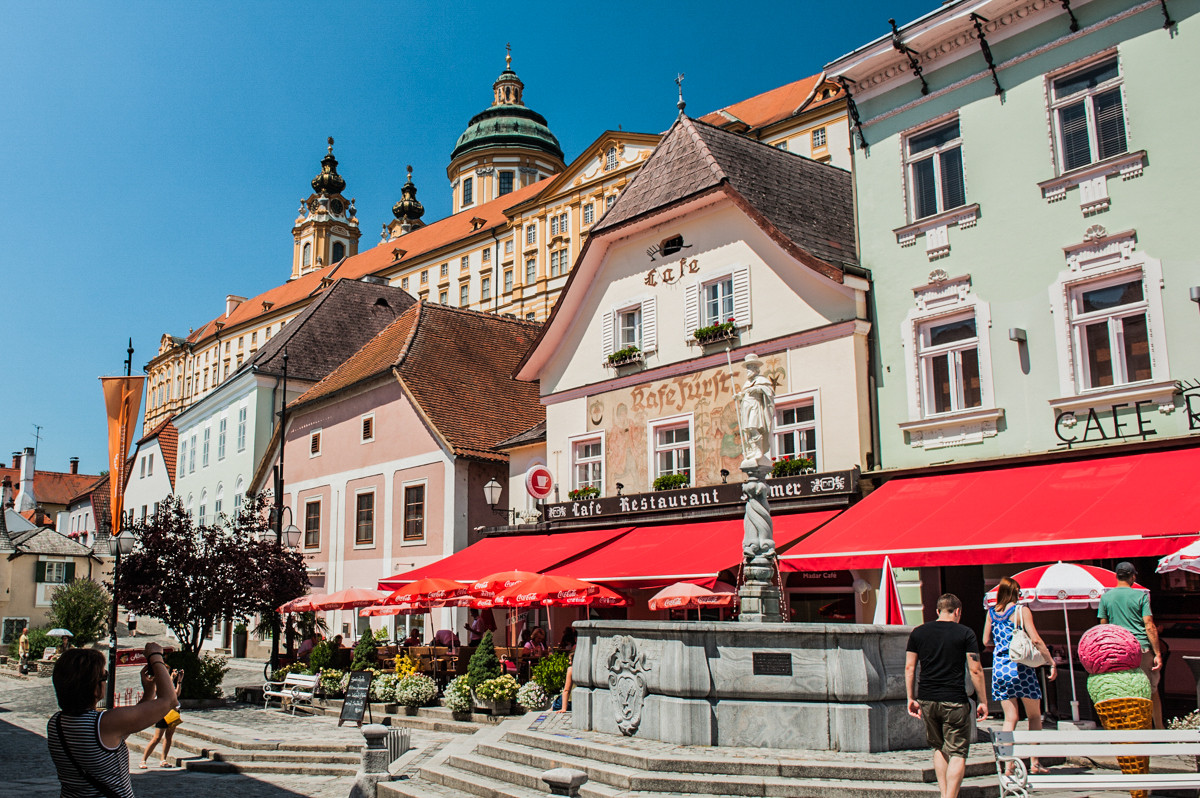 奥地利梅尔克古色古香的浪漫小镇