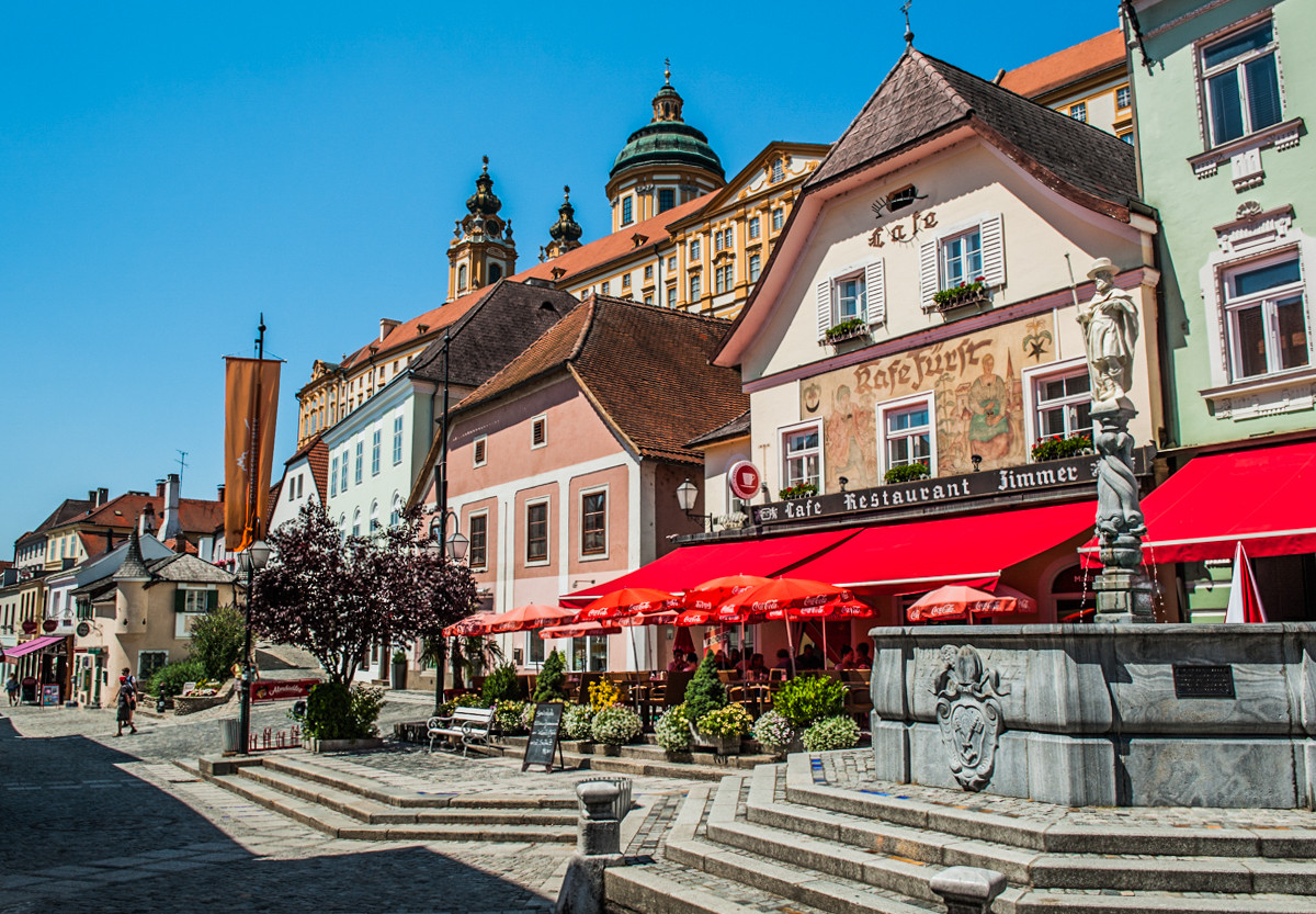 奥地利梅尔克古色古香的浪漫小镇