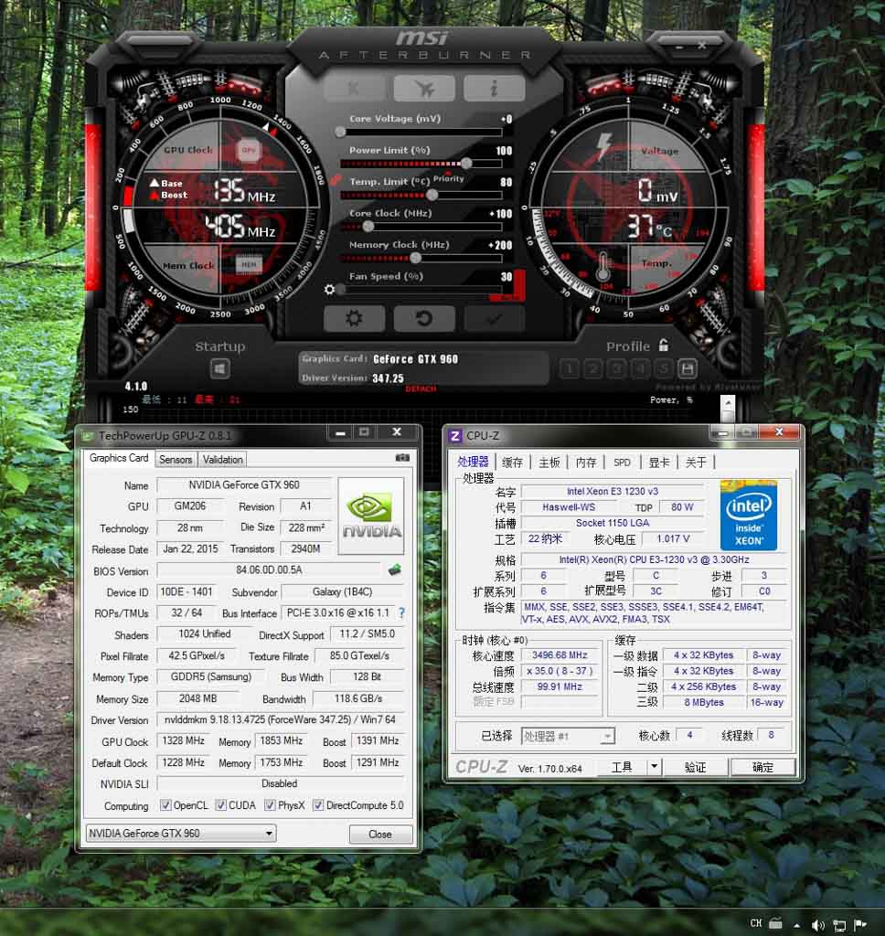 默电轻松 1500 ，GTX960 超频测试
