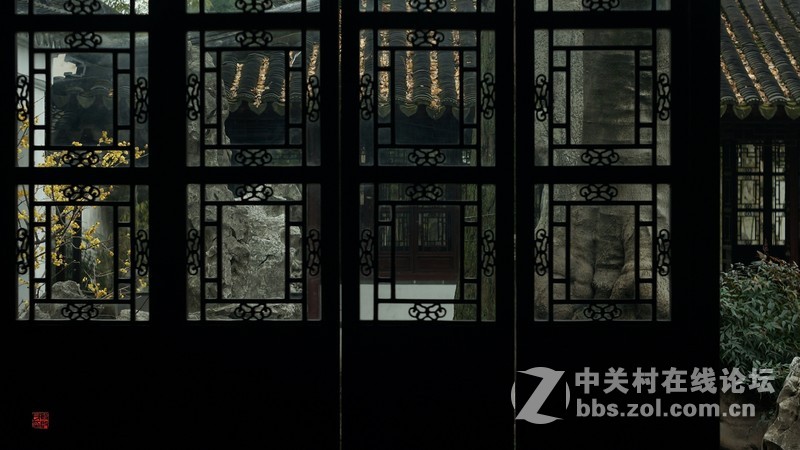 静悄悄的怡园，腊梅香香地开。