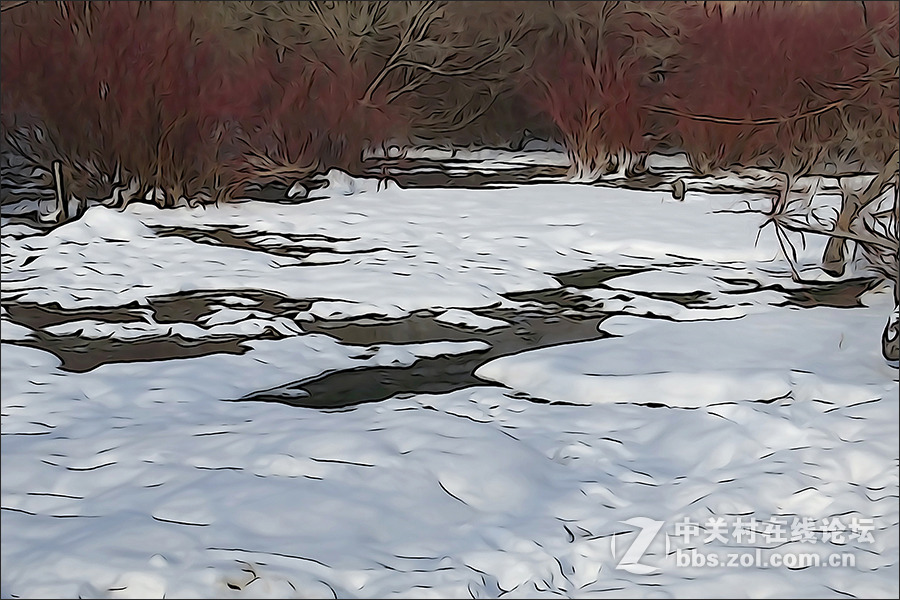 用HX400的“插图”模式拍摄的【雪景】