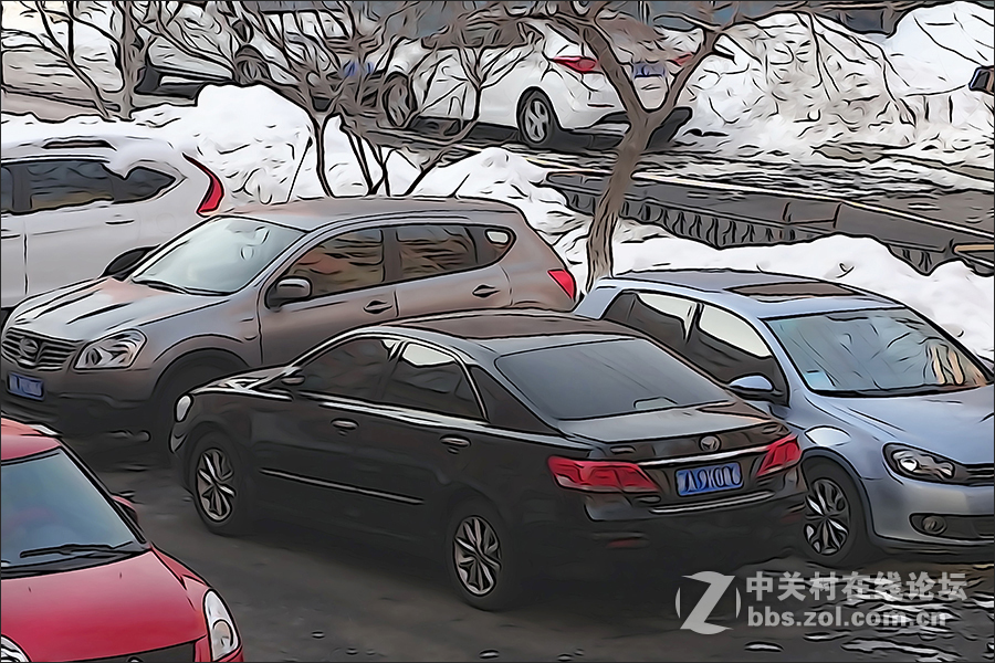 用HX400的“插图”模式拍摄的【雪景】