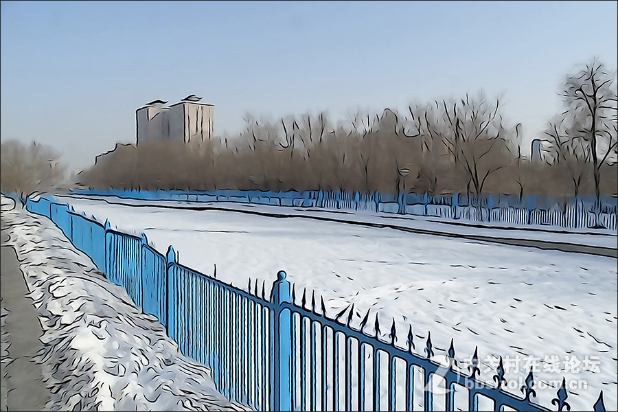 用HX400的“插图”模式拍摄的【雪景】