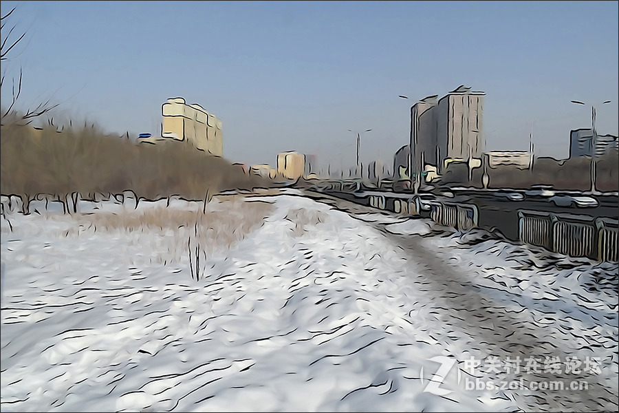 用HX400的“插图”模式拍摄的【雪景】