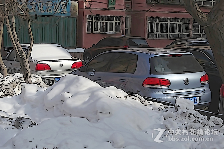 用HX400的“插图”模式拍摄的【雪景】