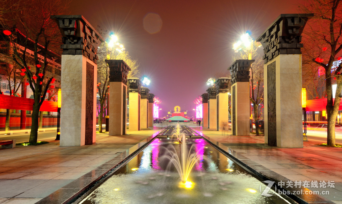 刚入了12-24镜头，过节试拍一组夜景（西安大唐不夜城夜景）