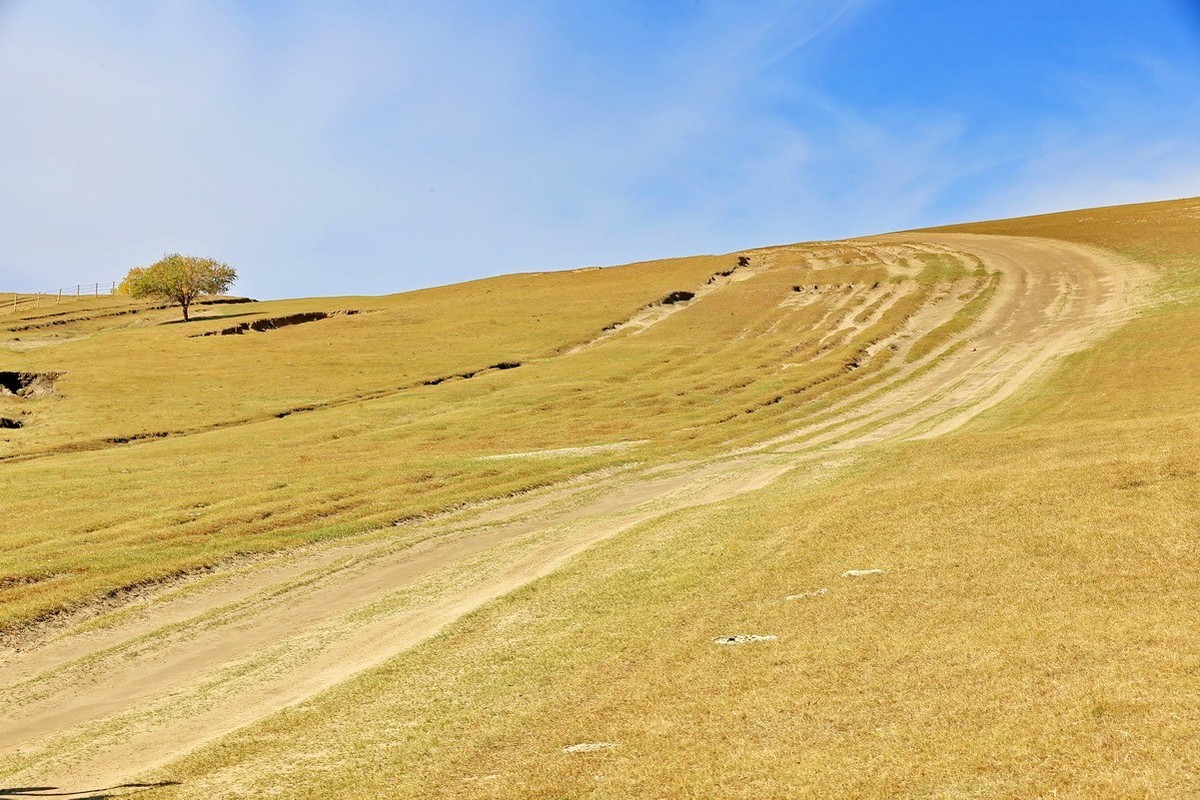 #大摄影佳# 自驾车穿越乌兰布统，欣赏沿途美景。