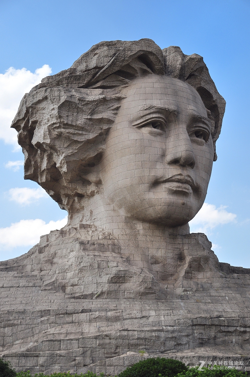 长沙湘江橘子洲头 伟人雕塑英姿风采