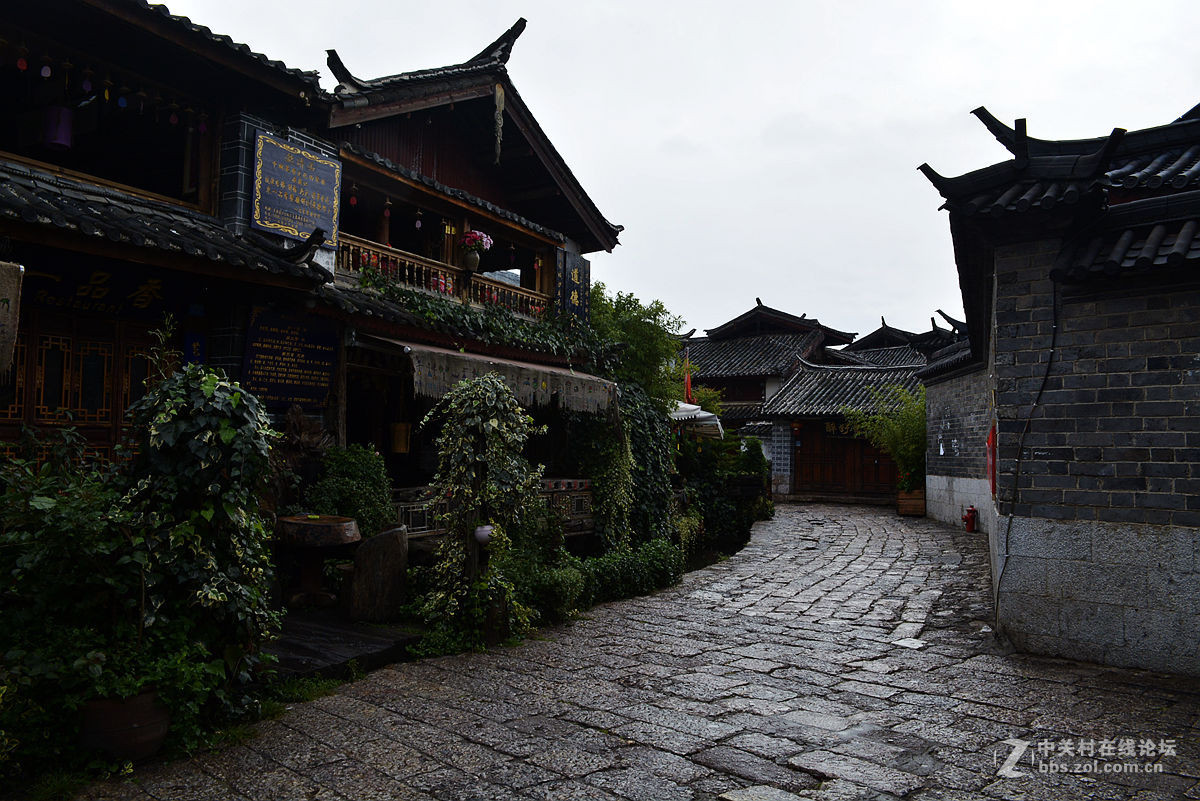 【雨中的丽江古城】