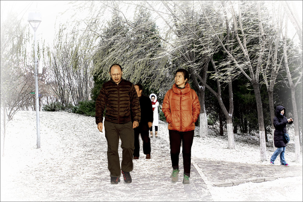奥森公园初雪