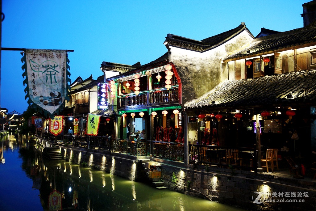 浙江德清新市西河口夜景