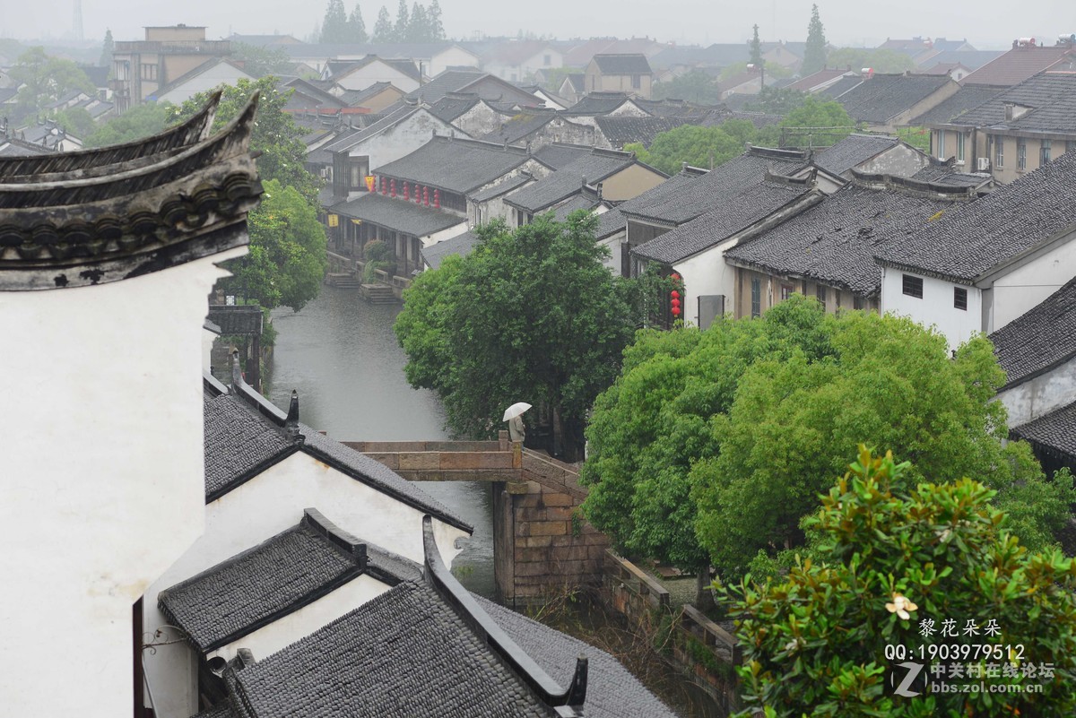 雨中逛黎里古镇
