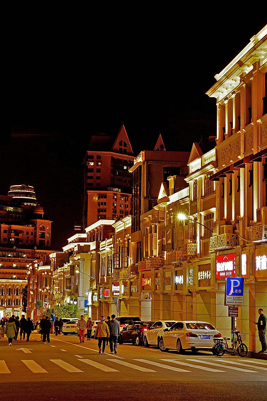 厦门夜景中山街图片