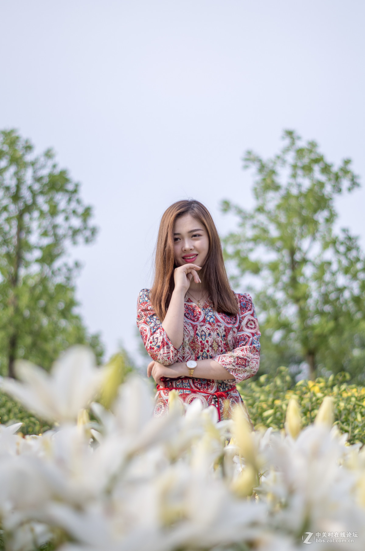 与女神一起去看百合花海