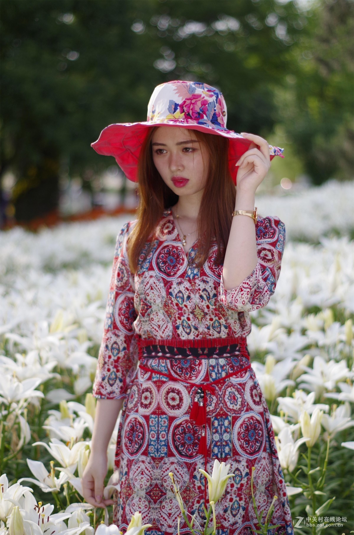 与女神一起去看百合花海