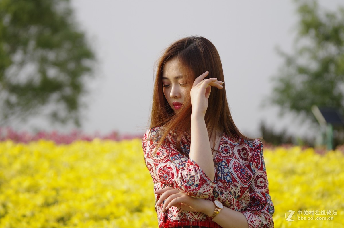 与女神一起去看百合花海