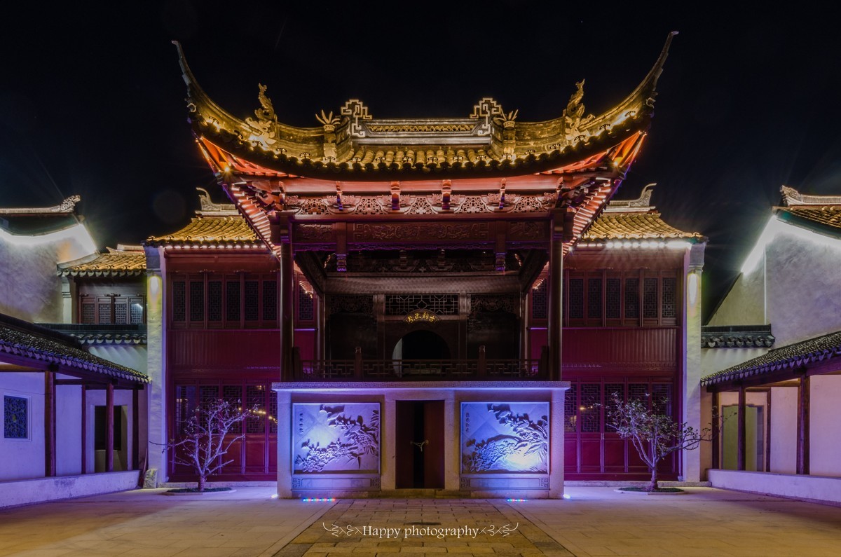 黎里庙桥傍夜景