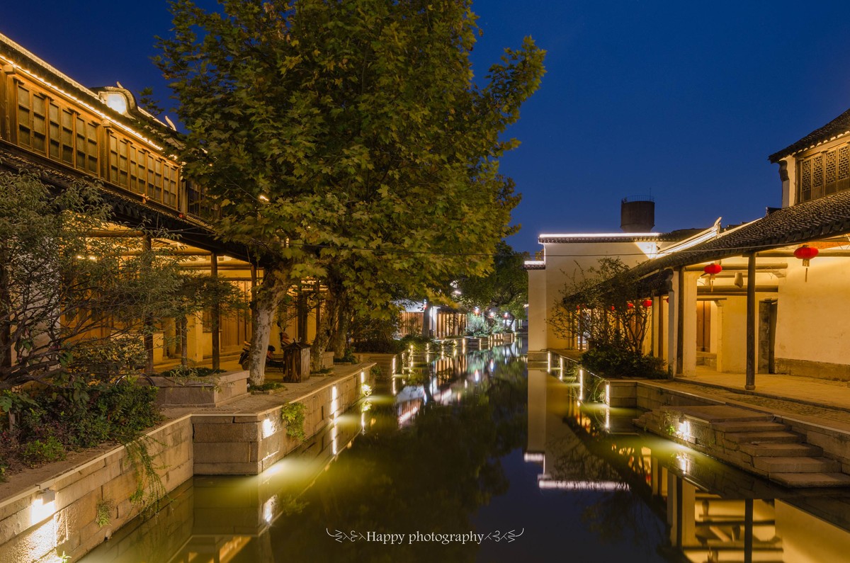 黎里庙桥傍夜景