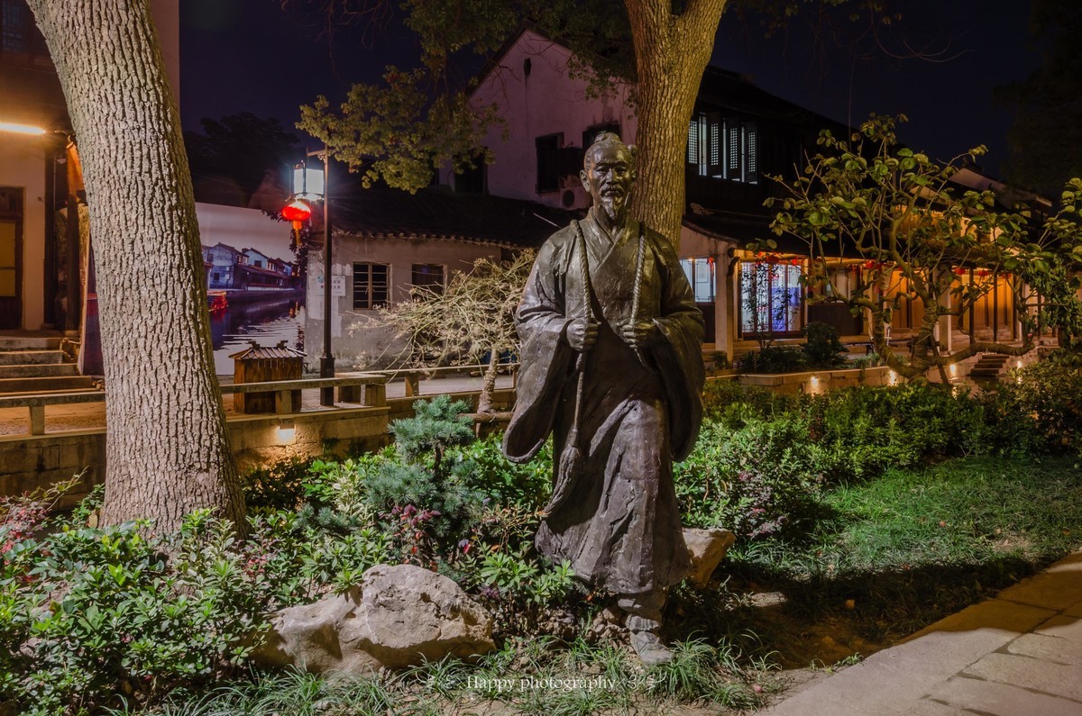 黎里庙桥傍夜景