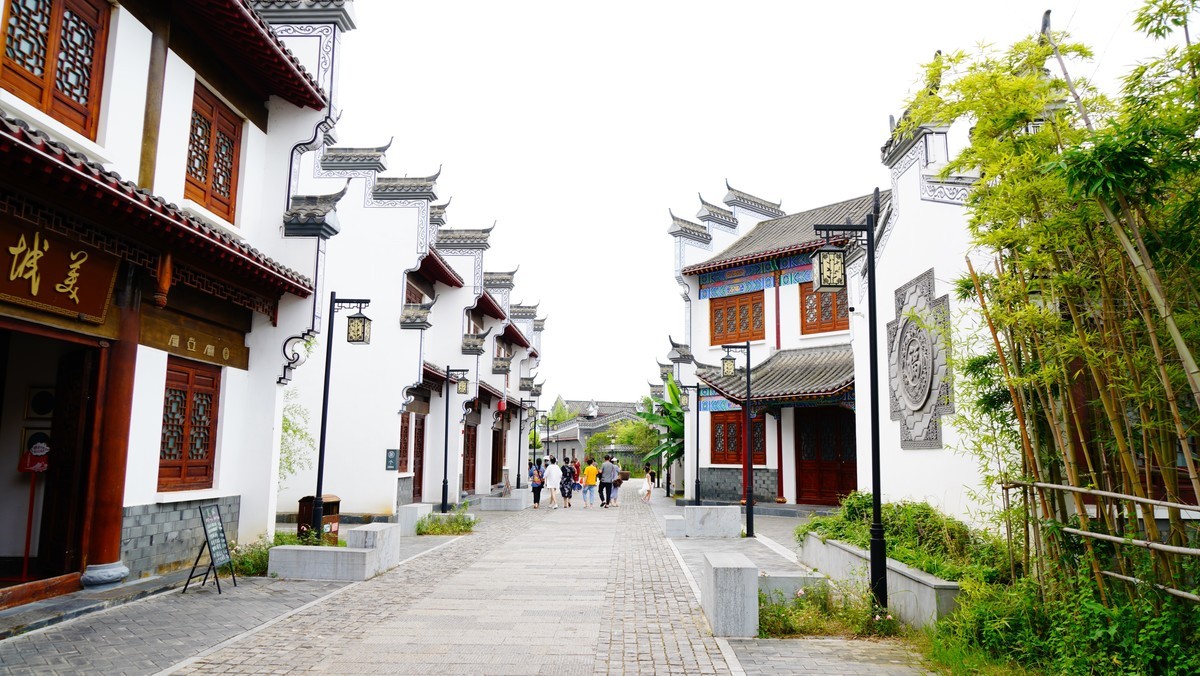 蕲春赤龙湖畔蕲艾小镇掠影