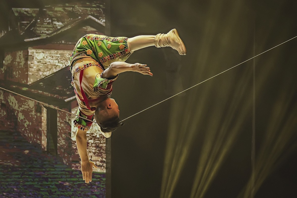 舞台摄影杂技表演软钢丝2