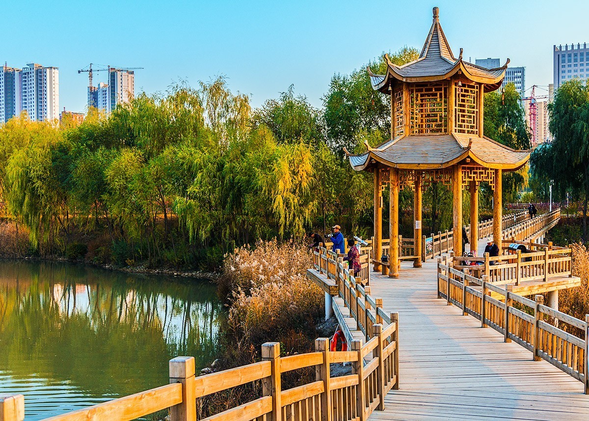 湿地公园一隅兰州