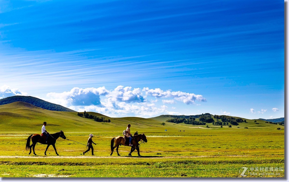 祝全体师友中秋节快乐（草原风光）