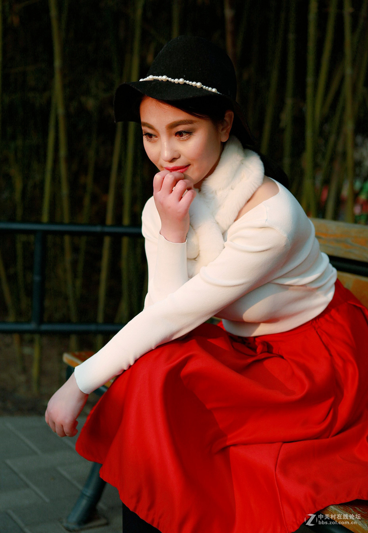 紫竹院公园拍人像