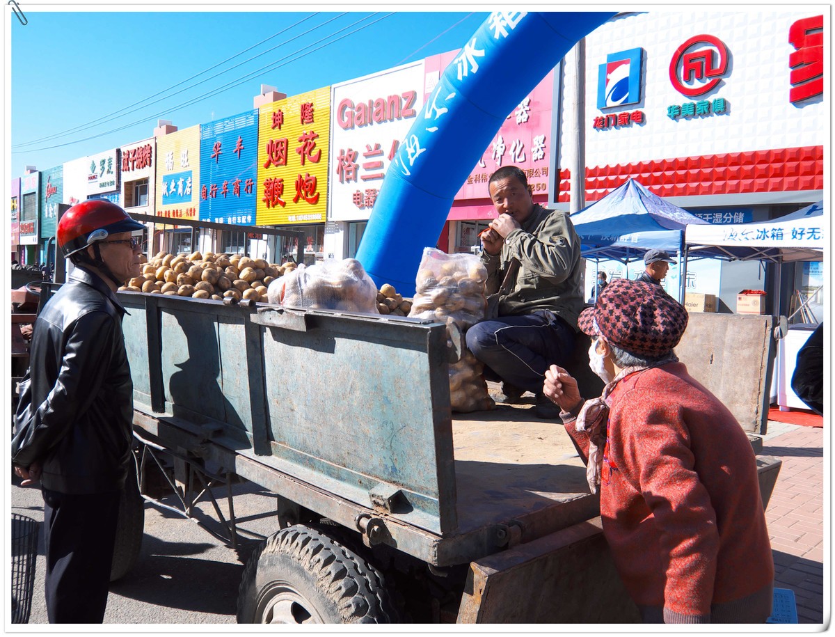 中秋节前，冬储土豆上市了。
