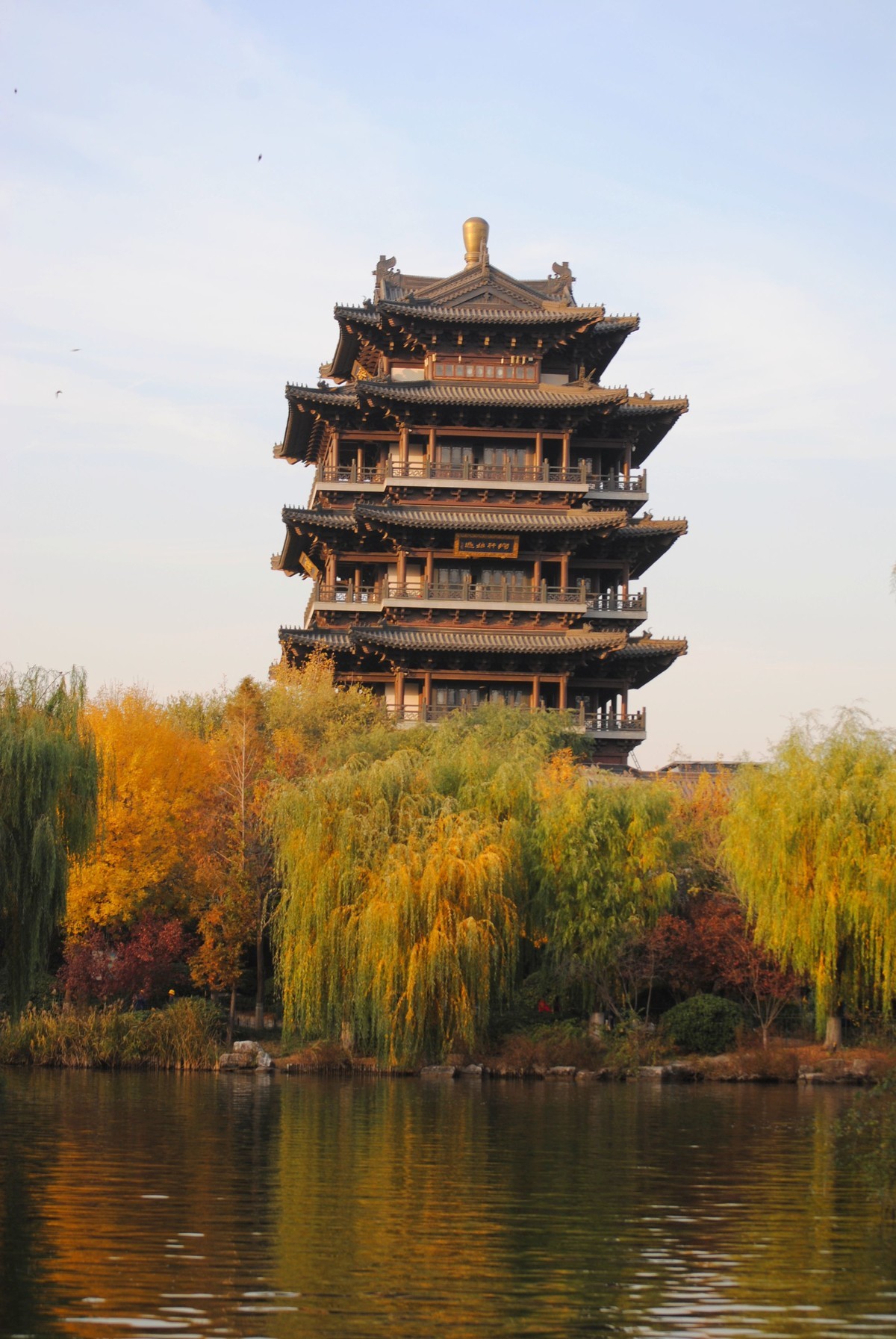 老机拍片；观湖光景色立觉神情气爽身心舒广！