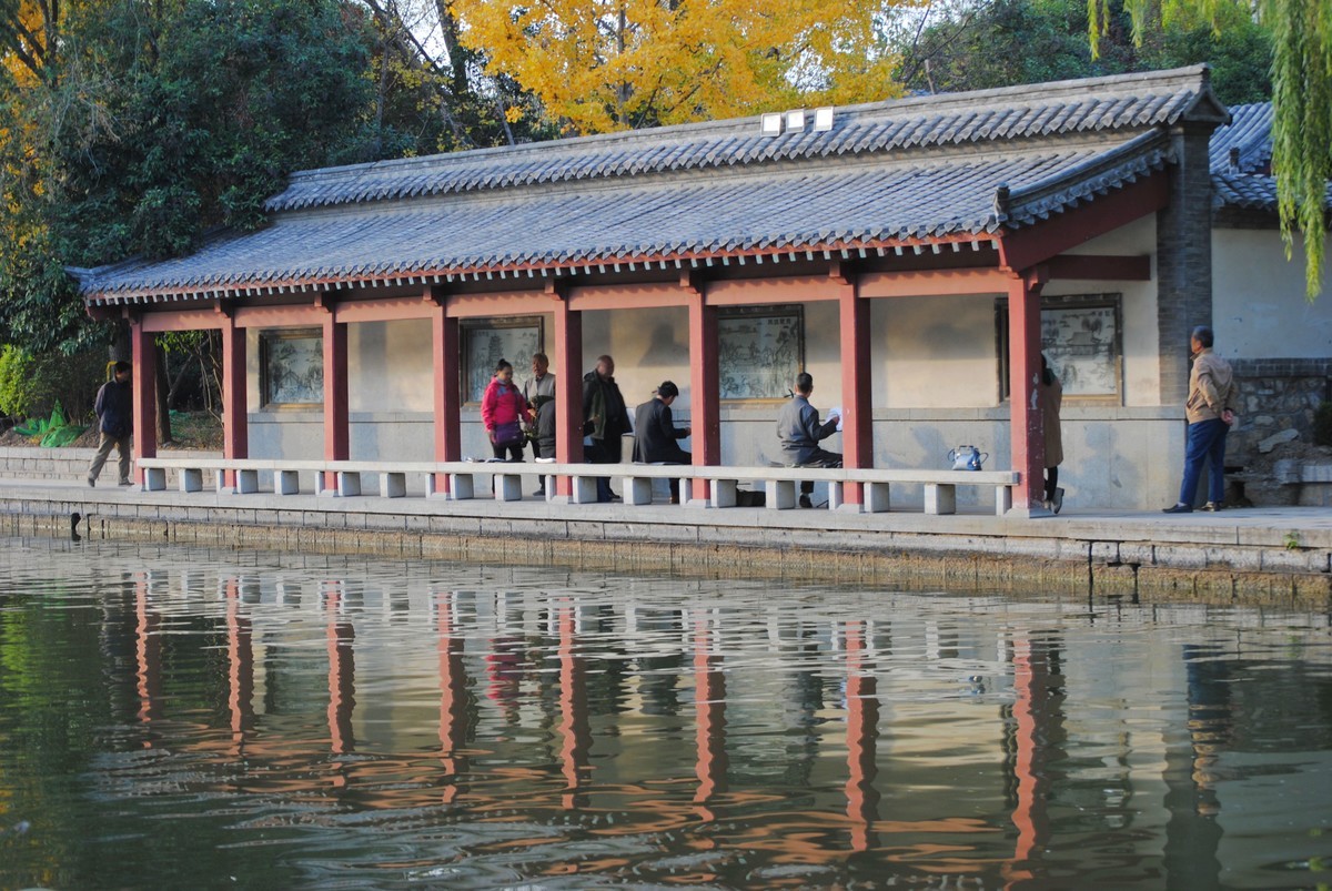 老机拍片；观湖光景色立觉神情气爽身心舒广！