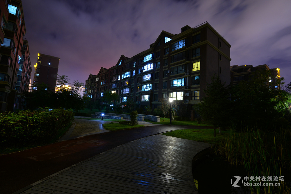 小区月色中秋之夜