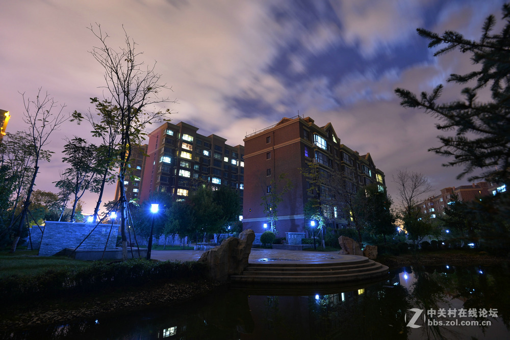 小区月色中秋之夜