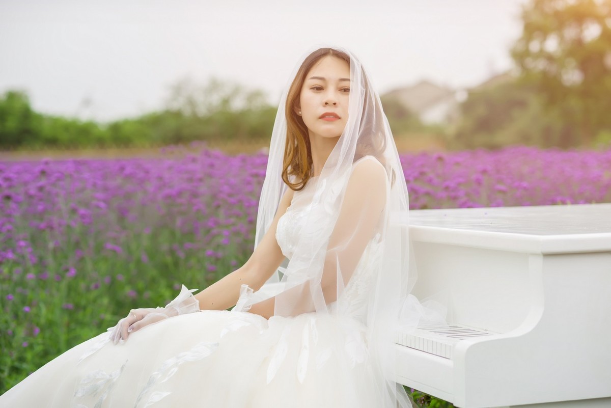 婚纱·钢琴·花田